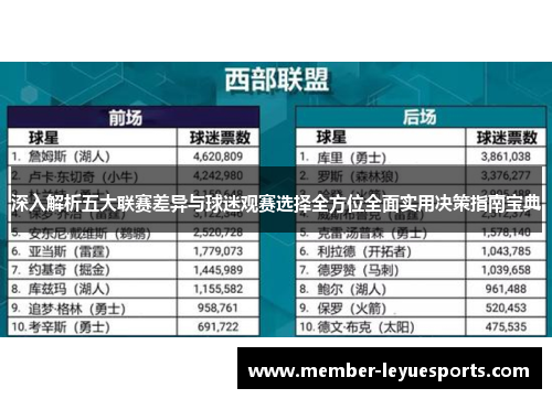深入解析五大联赛差异与球迷观赛选择全方位全面实用决策指南宝典